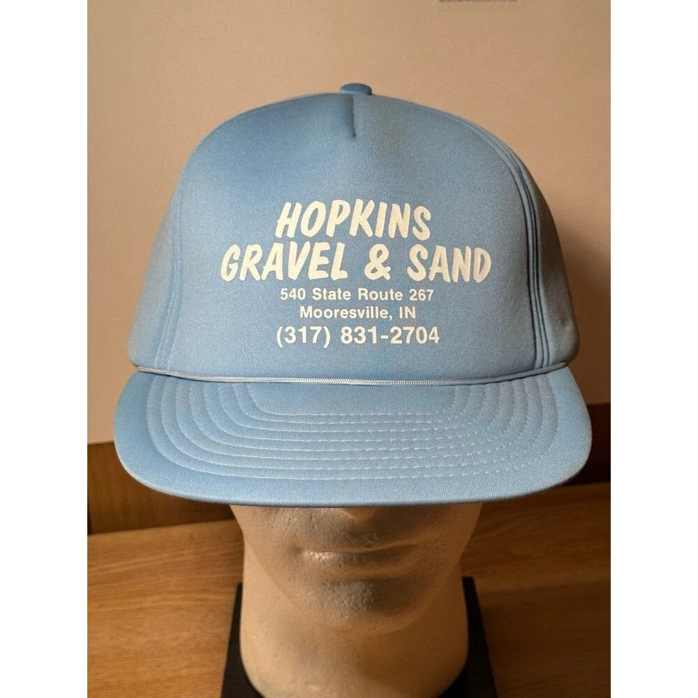 Vintage Hopkins Gravel & Sand Mooresville Indiana‎ Trucker Snapback Hat